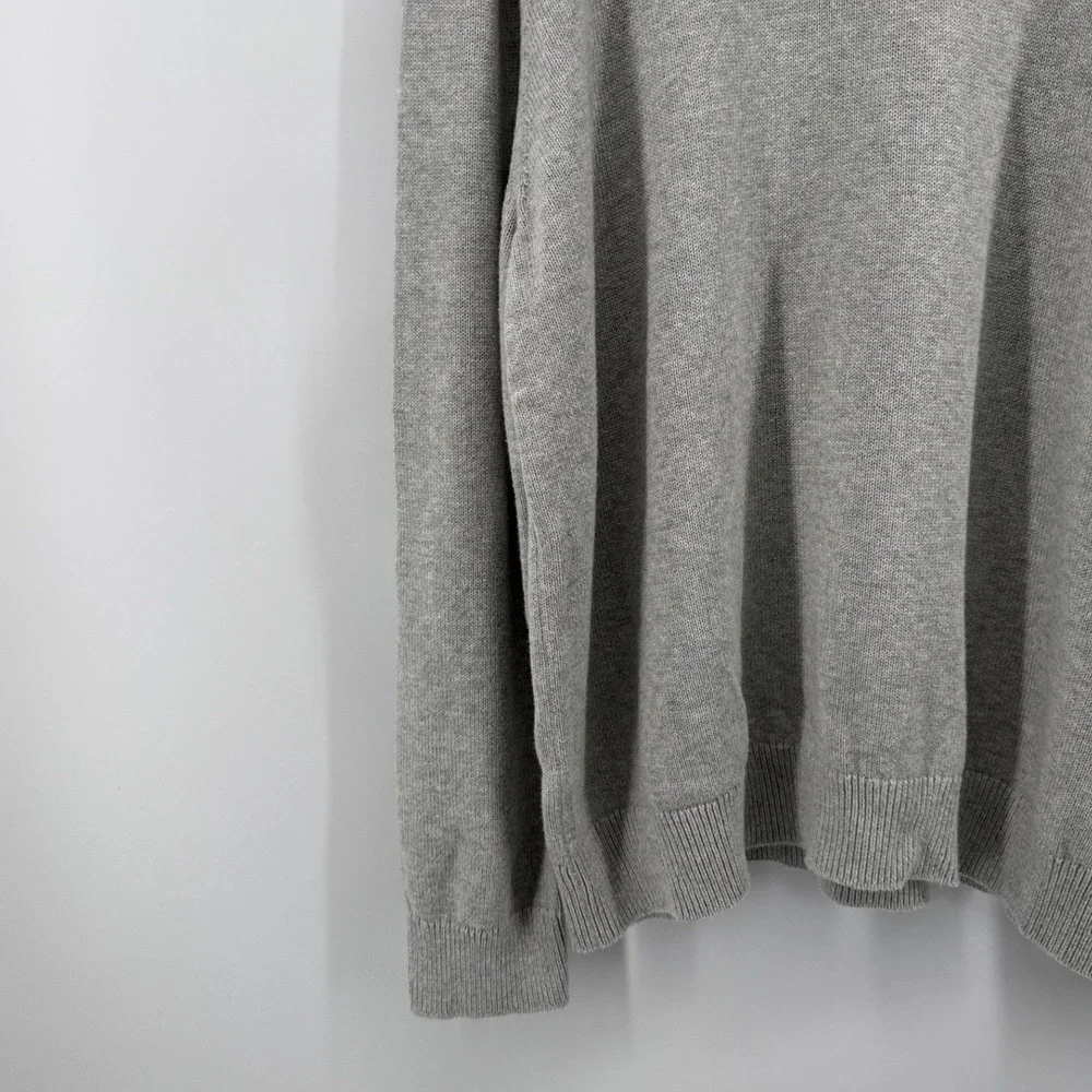 Nautica Mens XL Heather Grey Striped Crewneck Knit Sweater NWT S2711D